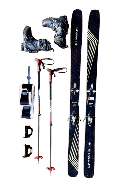 Equipo esquís anchos (solo para nuestros cursos)